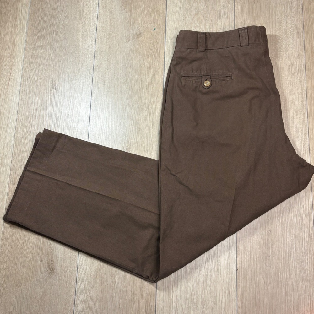 Bills Khakis Mens 37 Brown Cotton Canvas Pants Made in USA Straight Leg Chinos